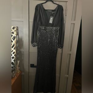 Miss Ord Black Sequin XL (size DOWN) Gown New